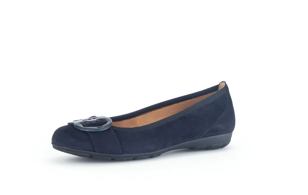 Gabor Ballerinas blau Fashion sportliche Ballerinas 44.1-Damen Ballerinas