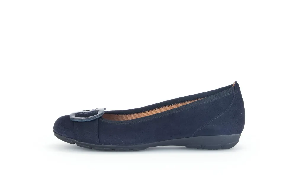 Gabor Ballerinas blau Fashion sportliche Ballerinas 44.1-Damen Ballerinas