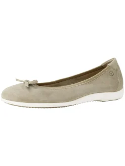 Tamaris Ballerinas grün Ballerina mit Wechselfußbett, Grün-Damen Ballerinas