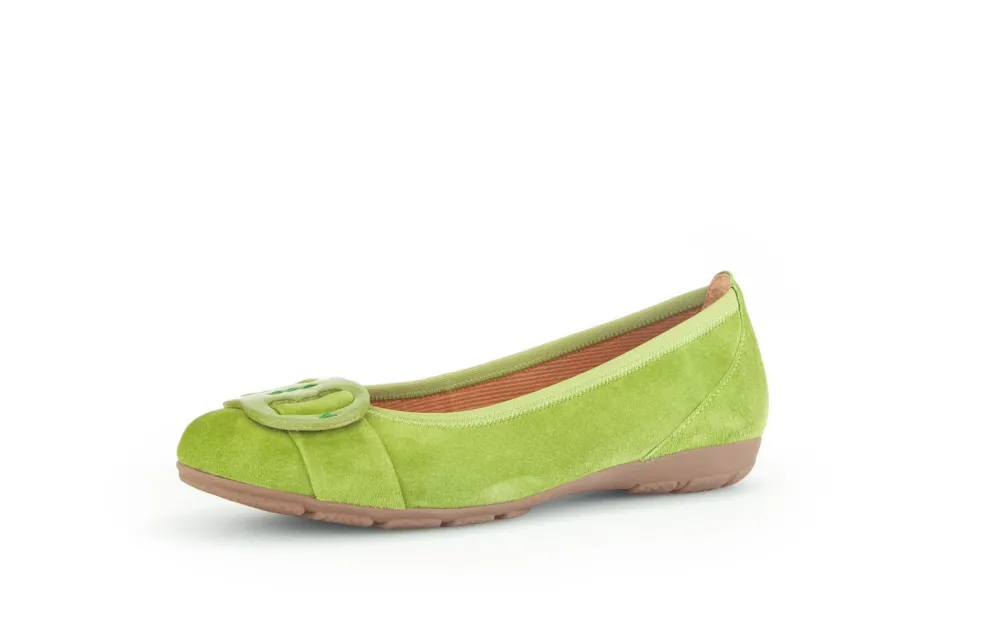 Gabor Ballerinas grün Fashion sportliche Ballerinas 44.1-Damen Ballerinas
