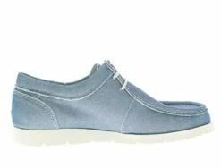 Sioux Freizeit Schnürer blau-Damen Slipper