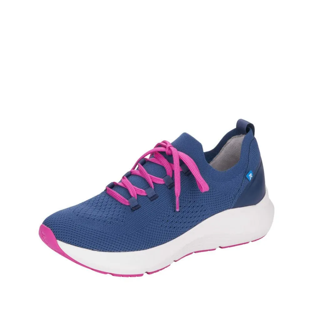 Rieker Freizeit Schnürer blau 4210114 421-Damen Sportschuhe