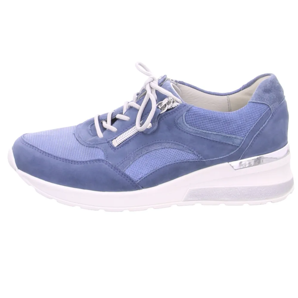Waldläufer Freizeit Schnürer blau H-Clara-Damen Sneaker & Schnürer
