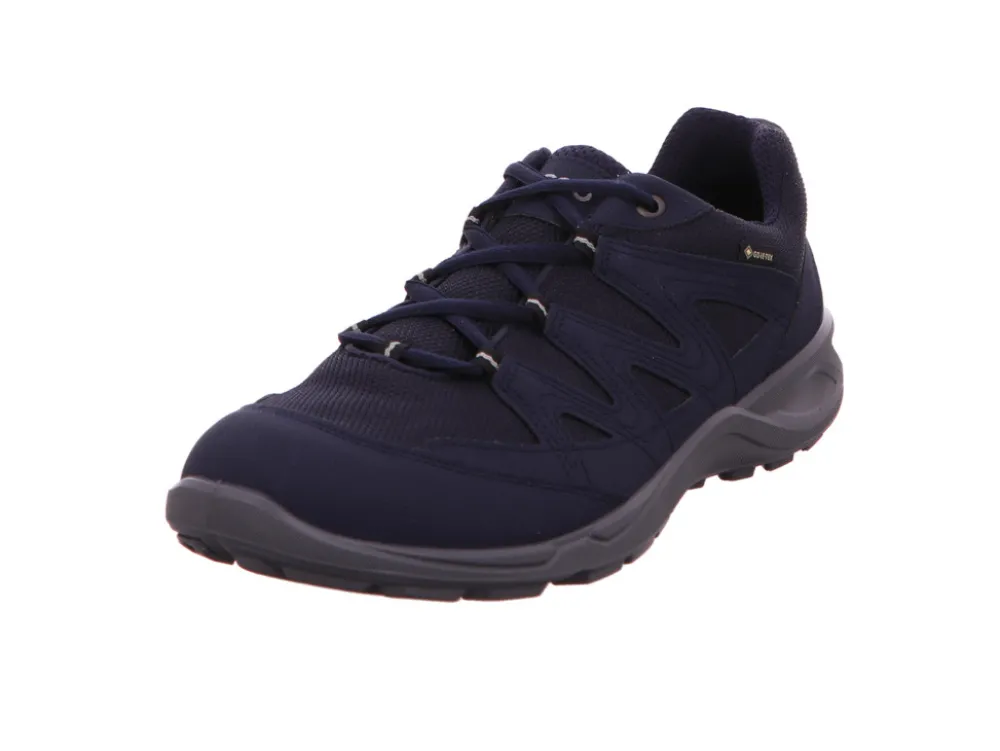Ecco Freizeit Schnürer blau Outdoor-Herren Sneaker & Schnürer
