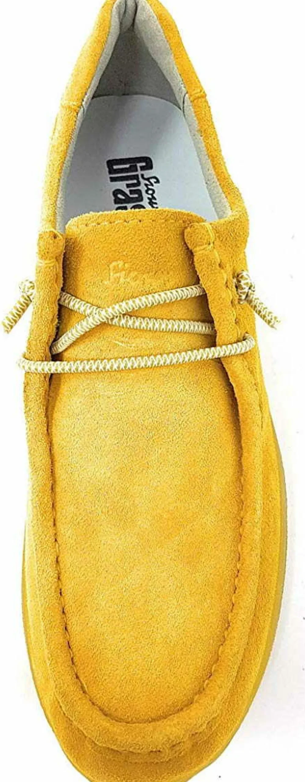 Sioux Freizeit Schnürer gelb-Damen Slipper