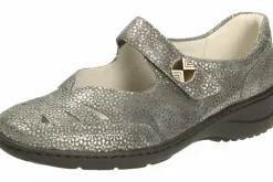 Waldläufer Freizeit Schnürer grau Kya-Damen Slipper