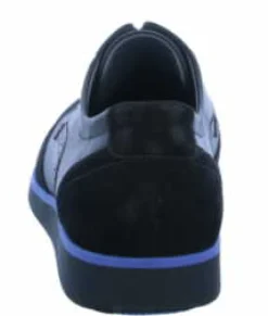 Waldläufer Freizeit Schnürer schwarz Helvin schwarz/blau-Herren Sneaker & Schnürer