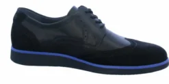 Waldläufer Freizeit Schnürer schwarz Helvin schwarz/blau-Herren Sneaker & Schnürer