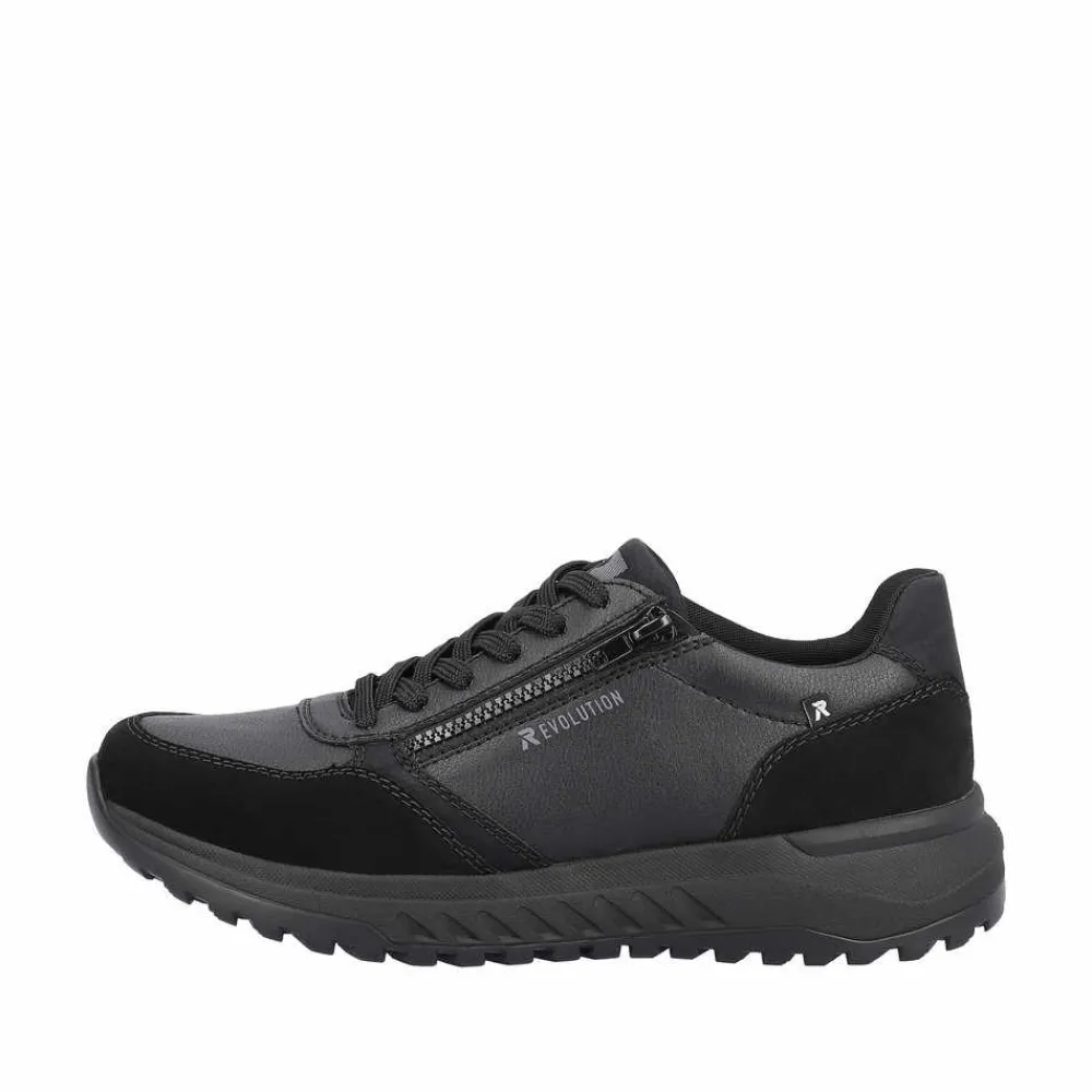 Rieker Freizeit Schnürer schwarz U0101 00 Herren Sneaker Schwarz-Herren Sneaker & Schnürer