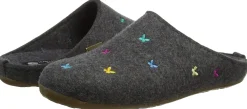 Haflinger Handtaschen grau-Damen Hausschuhe