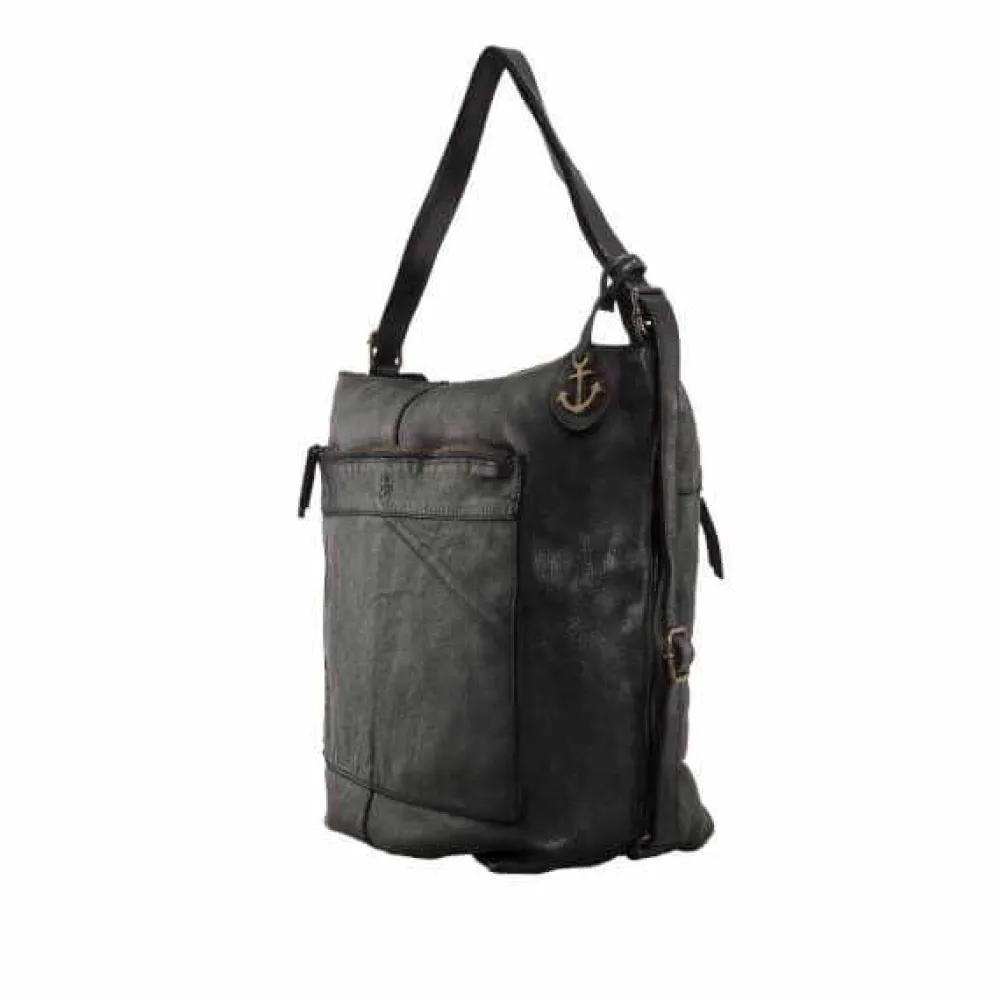 Harbour 2nd Handtaschen grau Cayenne dark ash Leder- Handtaschen