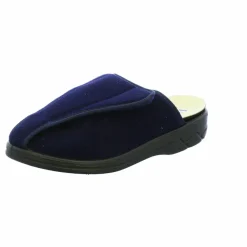 Florett Hausschuhe blau Bali marine PA-Velour-Herren Hausschuhe