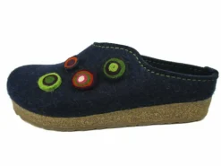 Haflinger Hausschuhe blau Grizzly Filzclog Kanon kapitän-Damen Hausschuhe