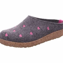 Haflinger Hausschuhe grau-Damen Hausschuhe