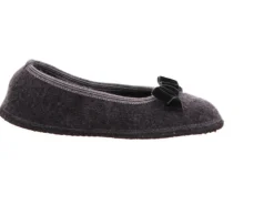 Haflinger Hausschuhe grau 2021 Slipper Fiocco-Damen Hausschuhe