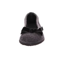 Haflinger Hausschuhe grau 2021 Slipper Fiocco-Damen Hausschuhe