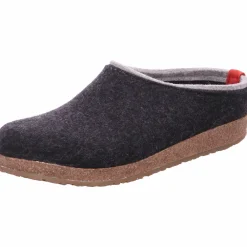 Haflinger Hausschuhe grau Grizzly-Herren Hausschuhe