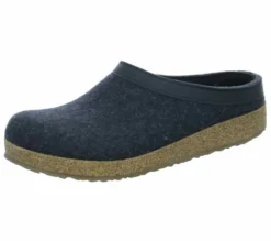 Iesse Hausschuhe grau Torben-graphit Filz/Leder-Herren Hausschuhe