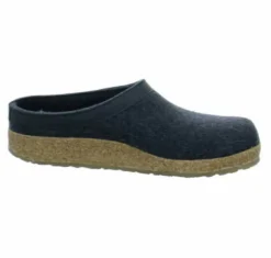 Iesse Hausschuhe grau Torben-graphit Filz/Leder-Herren Hausschuhe