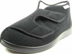 Florett Hausschuhe schwarz Genua schwarz PA-Velour-Herren Hausschuhe