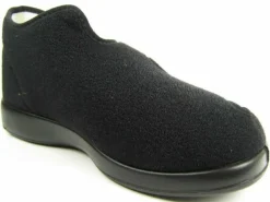 Florett Hausschuhe schwarz Genua schwarz PA-Velour-Herren Hausschuhe