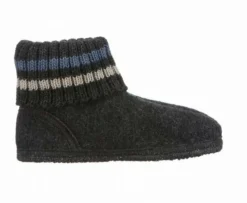 Iesse Hausschuhe schwarz Hüttenschuh Paul Graphit-Kinder Hausschuhe