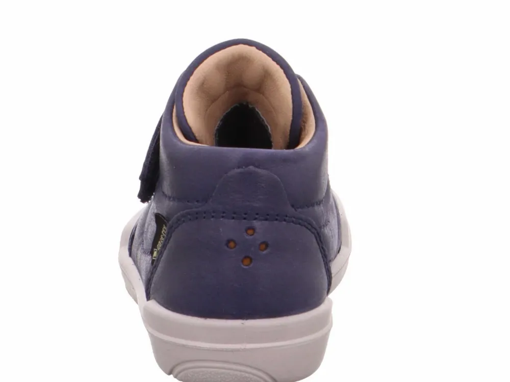 Superfit Jungen Halbschuhe blau Stiefelette Leder SUPERFREE-Kinder Sneaker & Schnürer