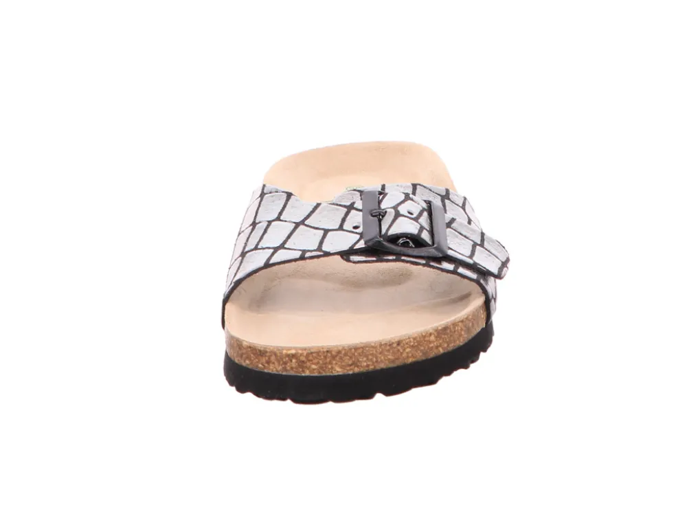 Natural Sense Klassische Sandalen schwarz Tieffußbett-bis30mm-Damen Sandalen