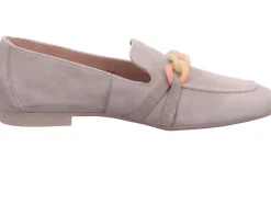 Paul Green Klassische Slipper grau Slipper Loafer Leder Grau Hellgrau Damen-Damen Slipper