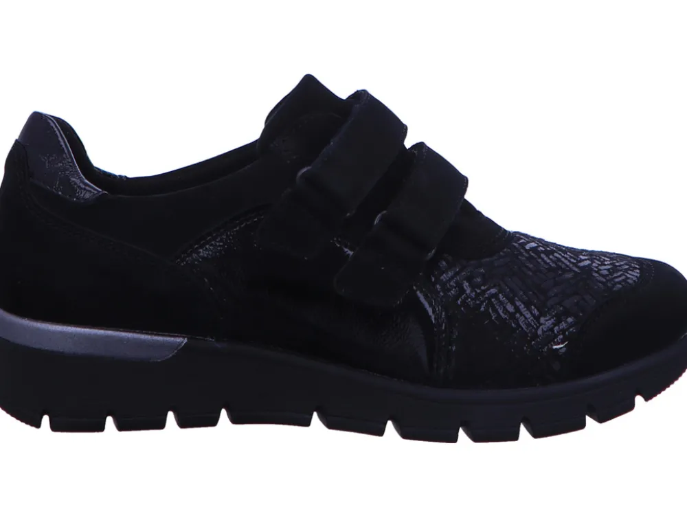 Waldläufer Klassische Slipper schwarz Slipper Freizeitschuh Damen Schwarz Klet-Damen Slipper