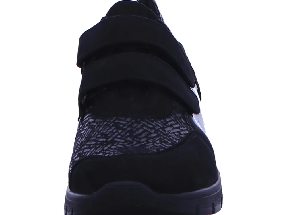 Waldläufer Klassische Slipper schwarz Slipper Freizeitschuh Damen Schwarz Klet-Damen Slipper