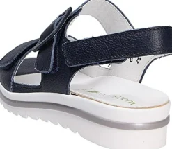 Waldläufer Komfort Sandalen blau-Damen Sandalen