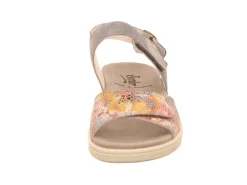 Semler Komfort Sandalen blau FLOWER-SAMT/SAMT-CHEV.,SKY-Damen Sandalen