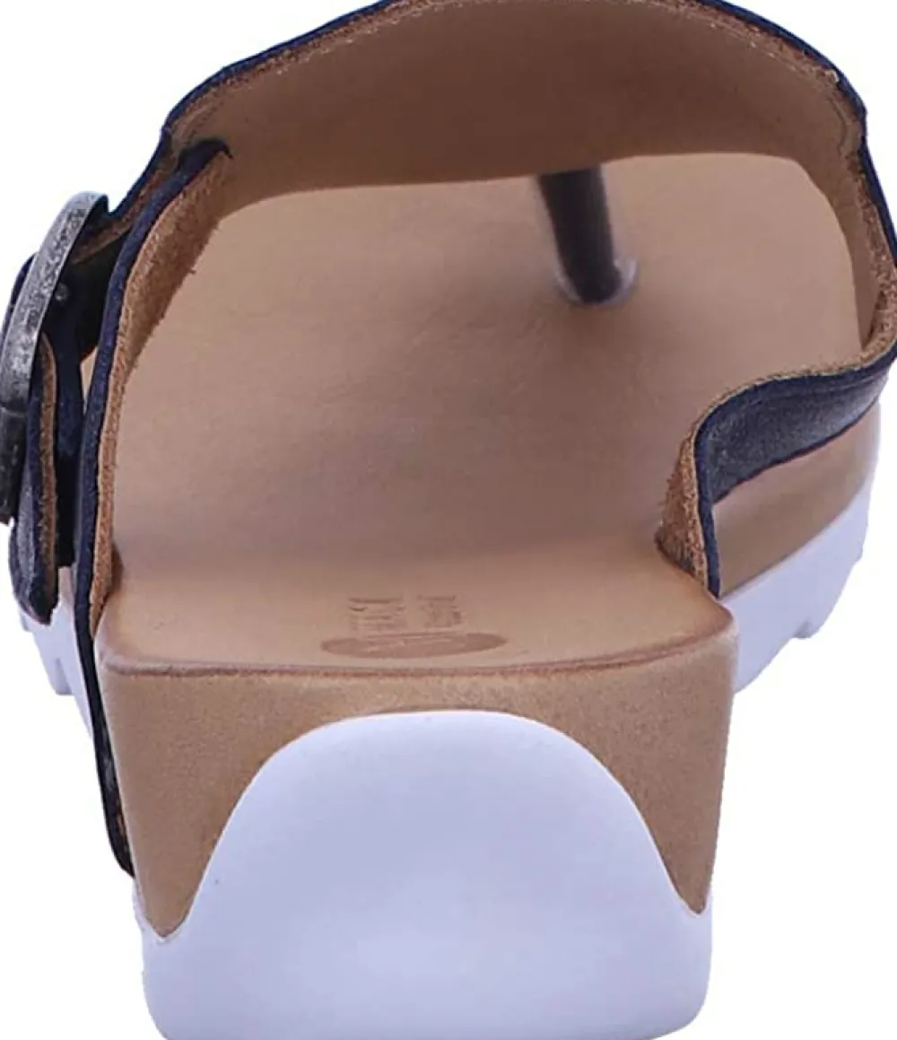 Wolky Komfort Sandalen blau Roll Slipper-Damen Sandalen