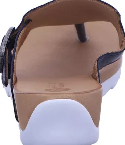 Wolky Komfort Sandalen blau Roll Slipper-Damen Sandalen