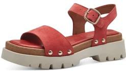 Tamaris Komfort Sandalen rot-Damen Sandalen