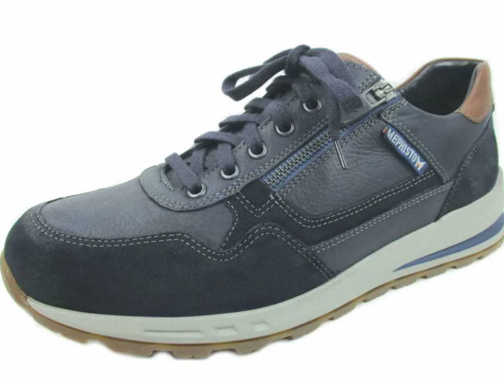 Mephisto Komfort Schnürer blau Bradley Blau-Herren Sneaker & Schnürer