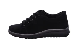 Semler Komfort Schnürer schwarz SAMT-CHEVRO-Damen Sneaker & Schnürer