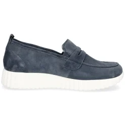 Waldläufer Komfort Slipper blau-Damen Slipper