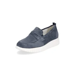Waldläufer Komfort Slipper blau-Damen Slipper
