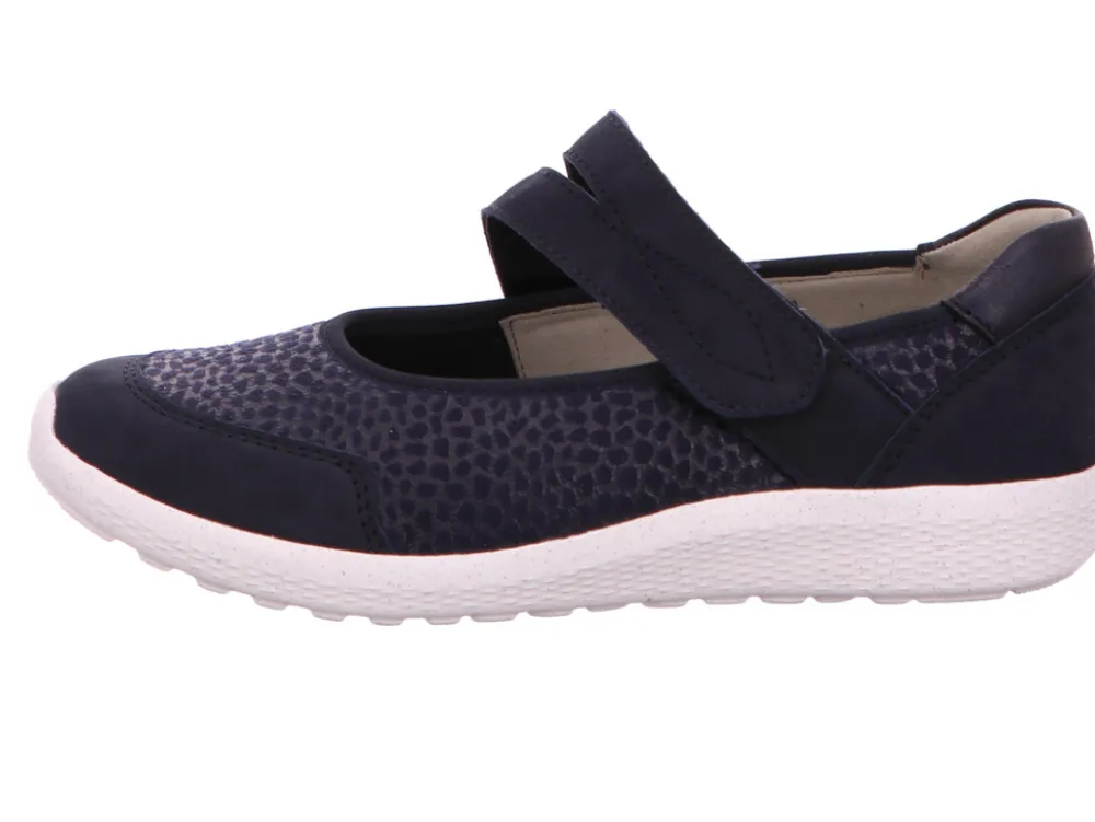 Waldläufer Komfort Slipper blau-Damen Slipper