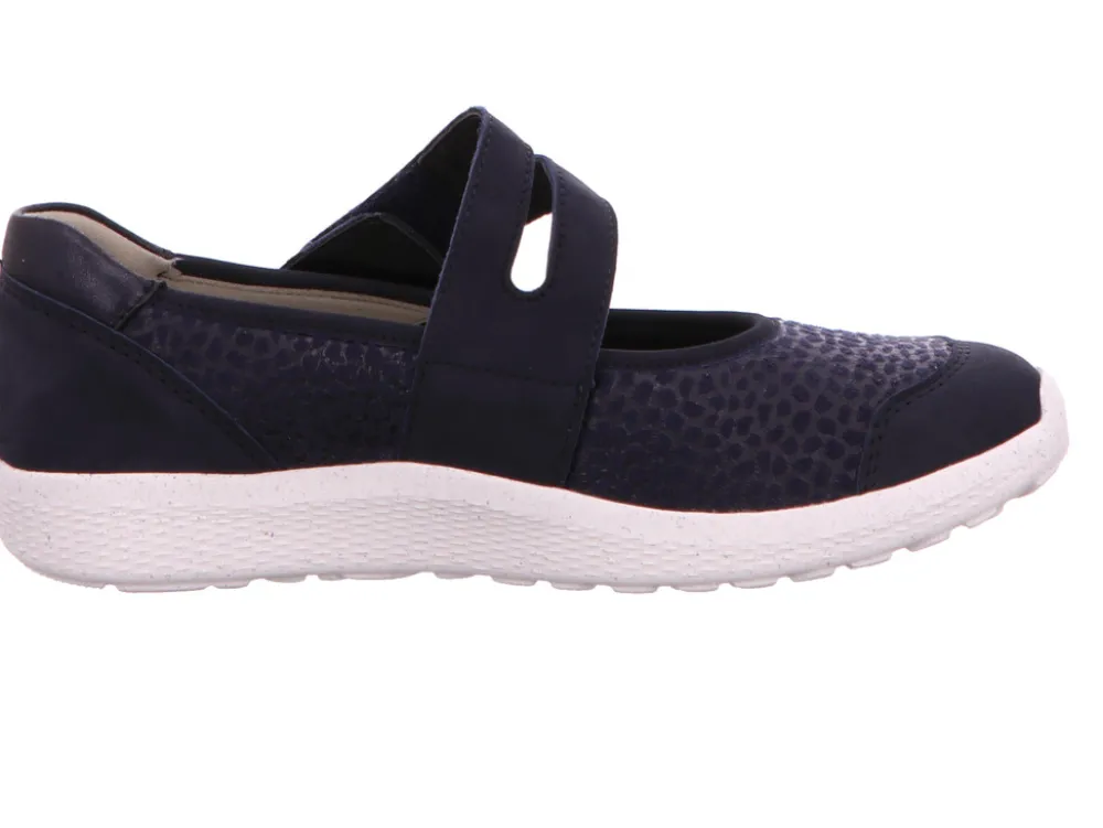 Waldläufer Komfort Slipper blau-Damen Slipper