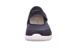 Waldläufer Komfort Slipper blau-Damen Slipper