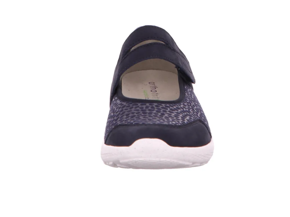 Waldläufer Komfort Slipper blau-Damen Slipper