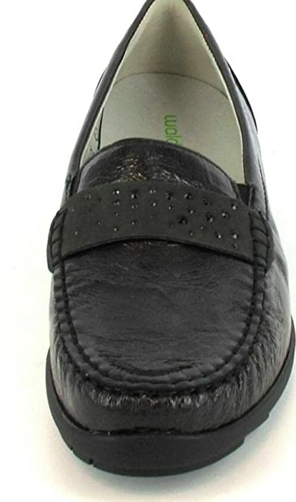 Waldläufer Mokassins schwarz-Damen Slipper