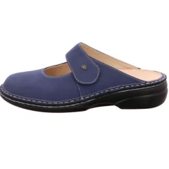Finn Comfort Pantoletten blau Stanford demin-Damen Sandalen