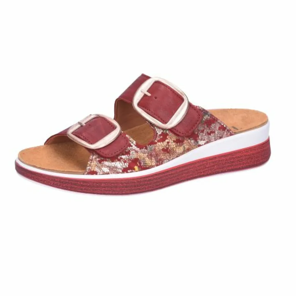 Think Pantoletten rot Meggie-Damen Sandalen