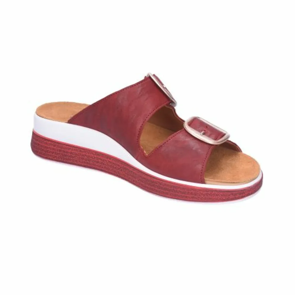 Think Pantoletten rot Meggie-Damen Sandalen