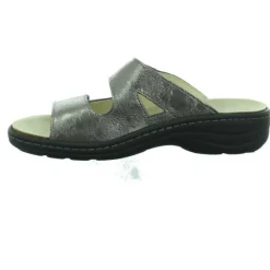 Longo Pantoletten silber-Damen Sandalen