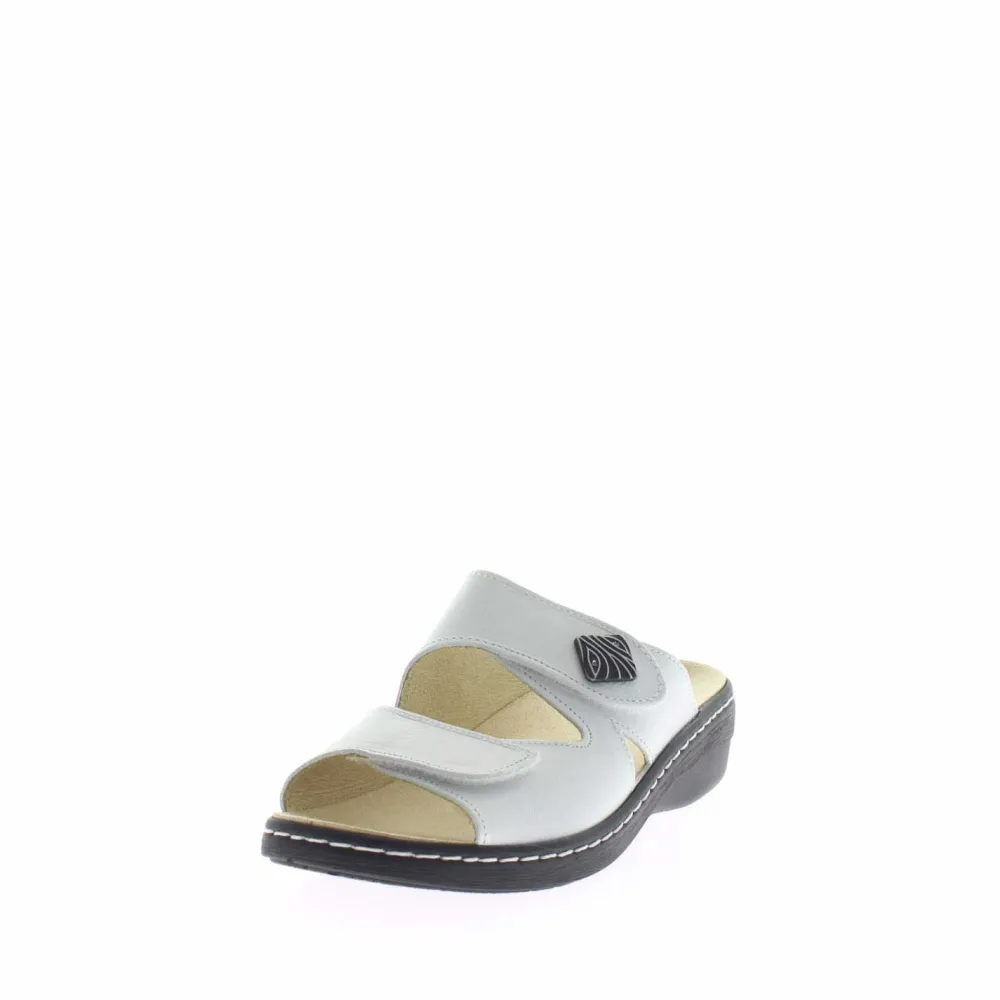 Longo Pantoletten weiss Bequem-Pantolette,weiss-Damen Sandalen